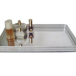 Vintage Lucite Mirror Perfume Tray